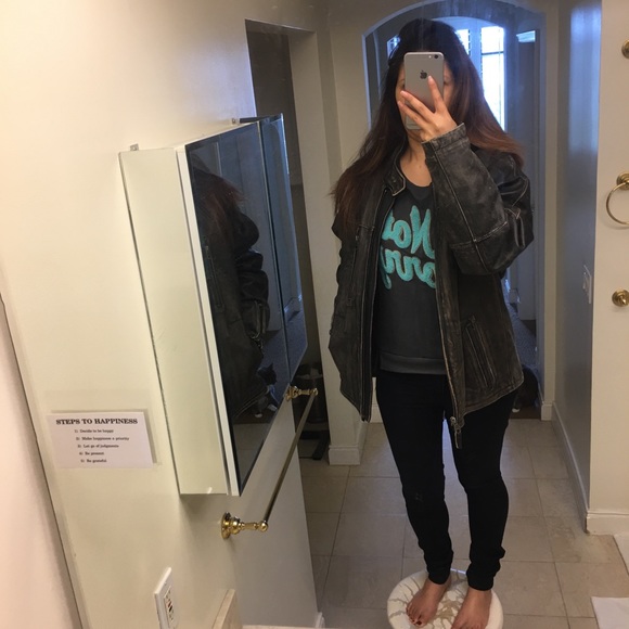 Gap MOTO Leather Jacket - Picture 7 of 8